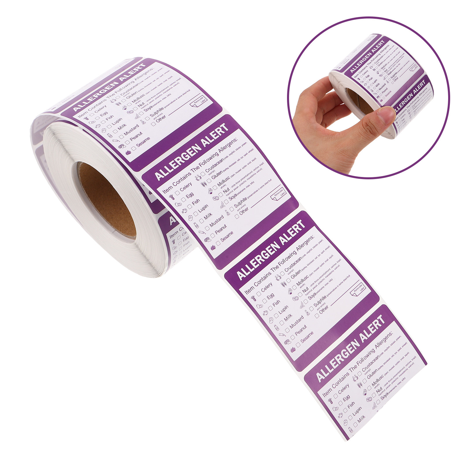 Commercial Kitchen Store - 2 Rolls 2 Inch Allergen Label