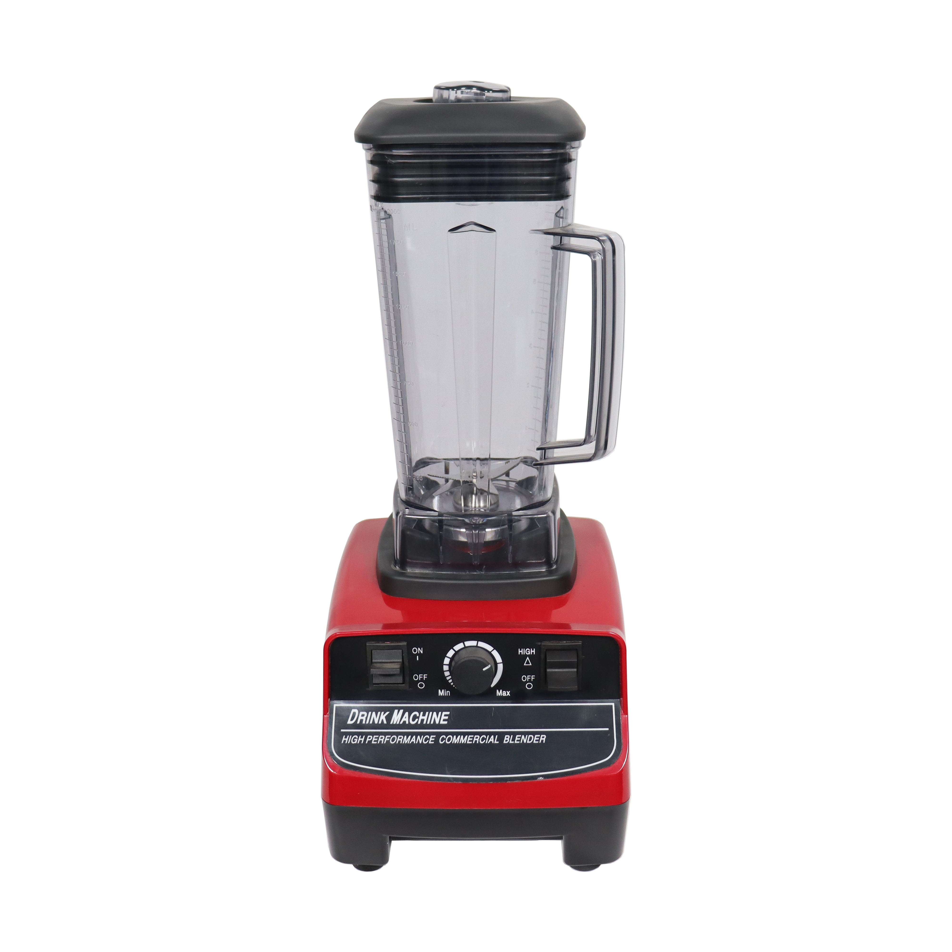 Commercial Blender Heavy Duty - Red Variable Speed 2L Capacity Low-noise