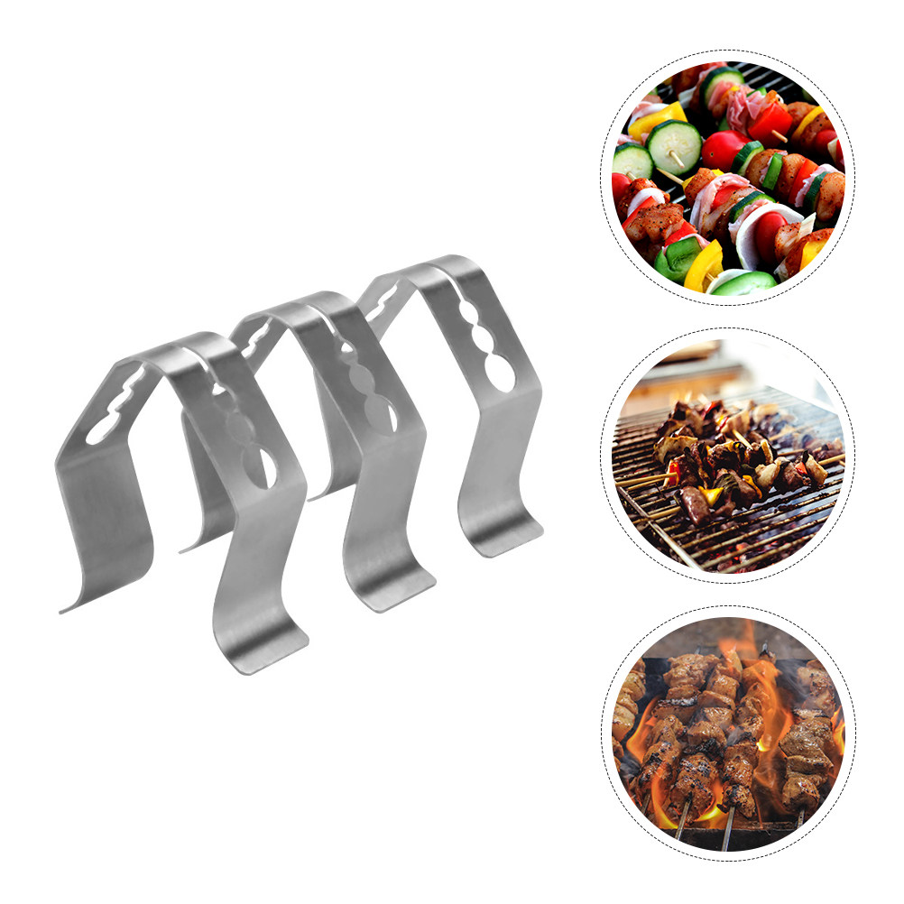 Commercial Kitchen Utensil Holder - 3Pcs Grill Probe Clip Stainless Steel