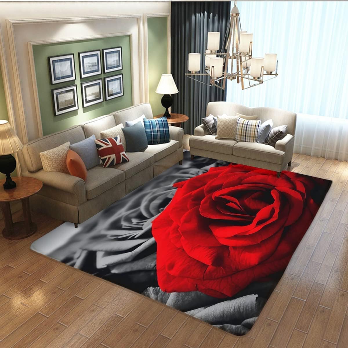 Blue Rose Flower on Black Back – Commercial Kitchen Background recenzja i cena