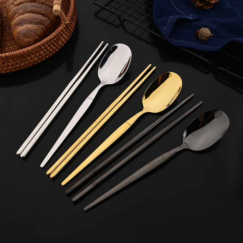 8Pcs Korean White Golden Dinne – Commercial Kitchen Set recenzja i cena