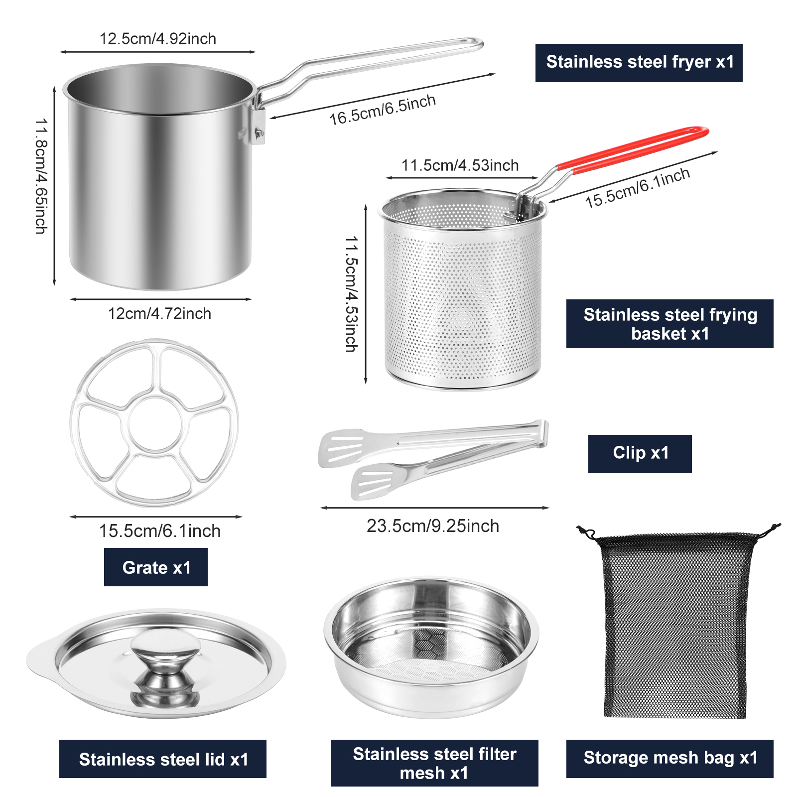 Deep Fryer Pots Stainless Stee – Commercial Kitchen Pots And Pans recenzja i cena