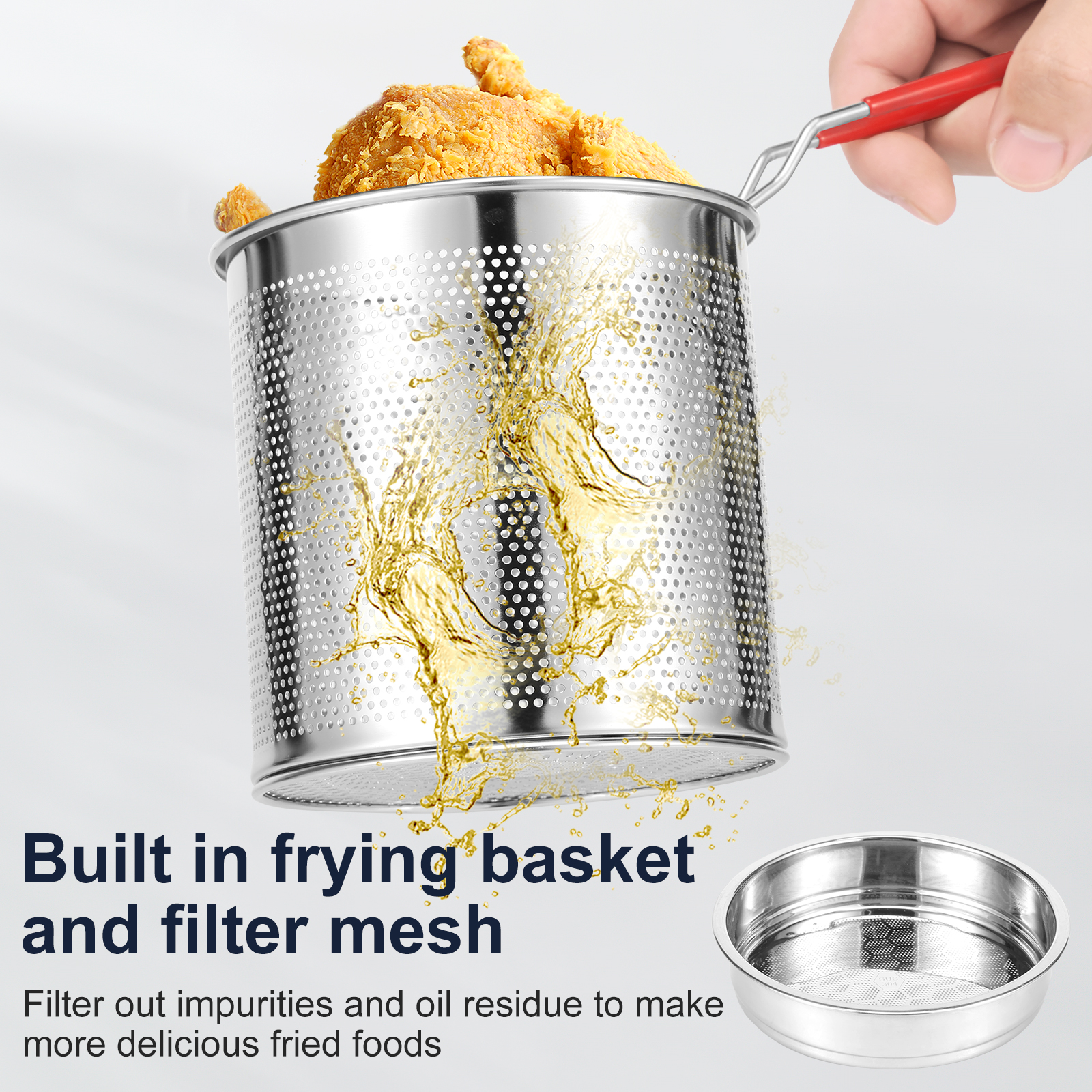 Deep Fryer Pots Stainless Stee – Commercial Kitchen Pots And Pans recenzja i cena