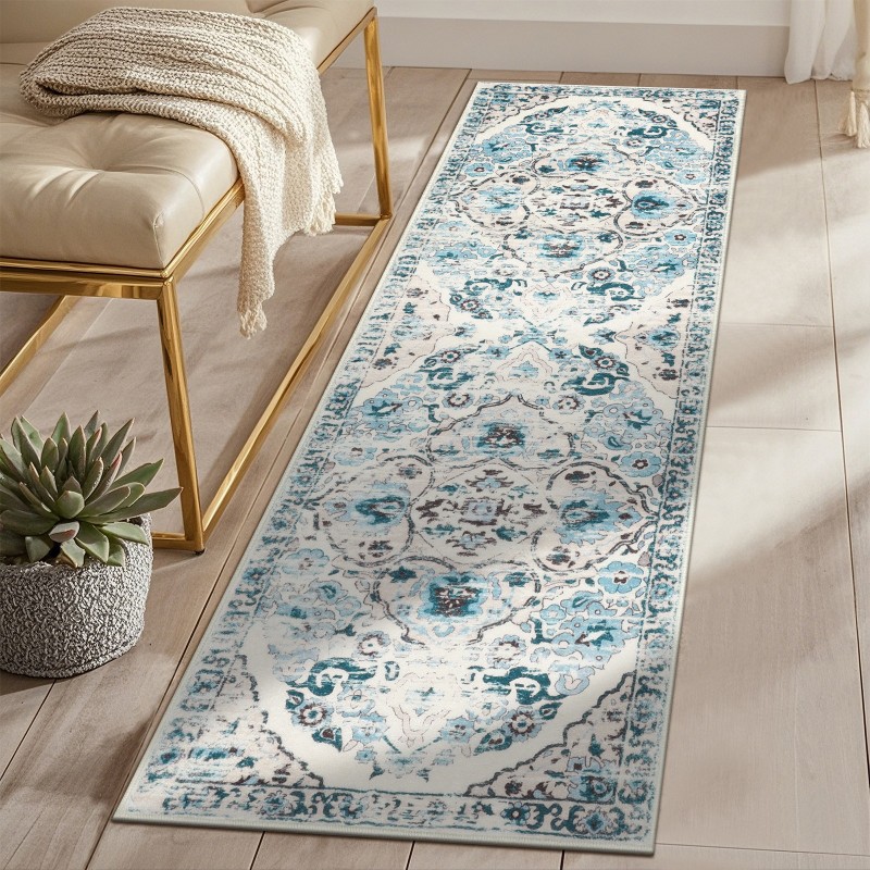 Nautical Runner Rug Deep Blue  – Commercial Kitchen Background recenzja i cena