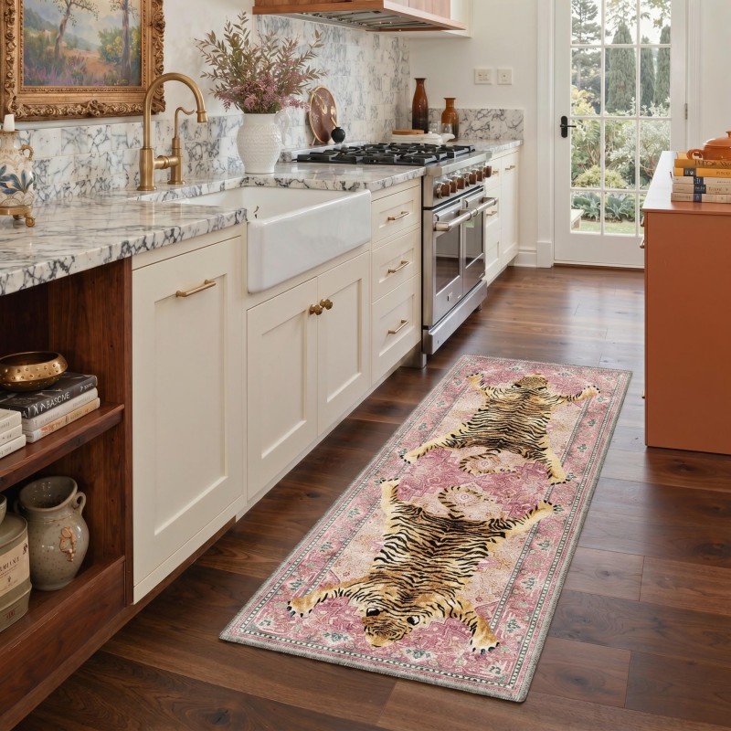 Persian Floral Runner Rug Beig – Commercial Kitchen Background recenzja i cena