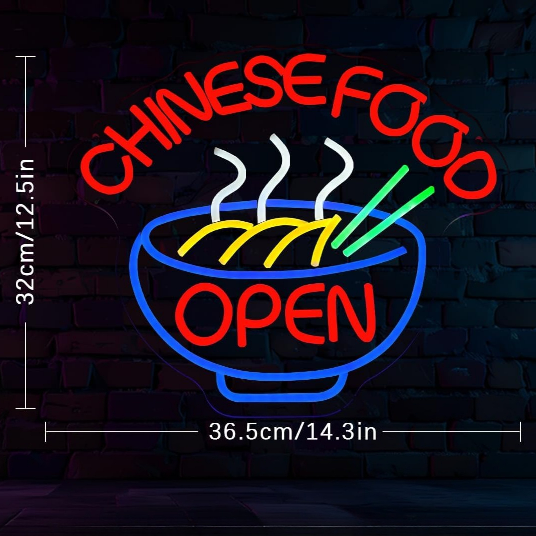 Chinese Food Open Neon Sign Ra – Commercial Kitchen Store recenzja i cena