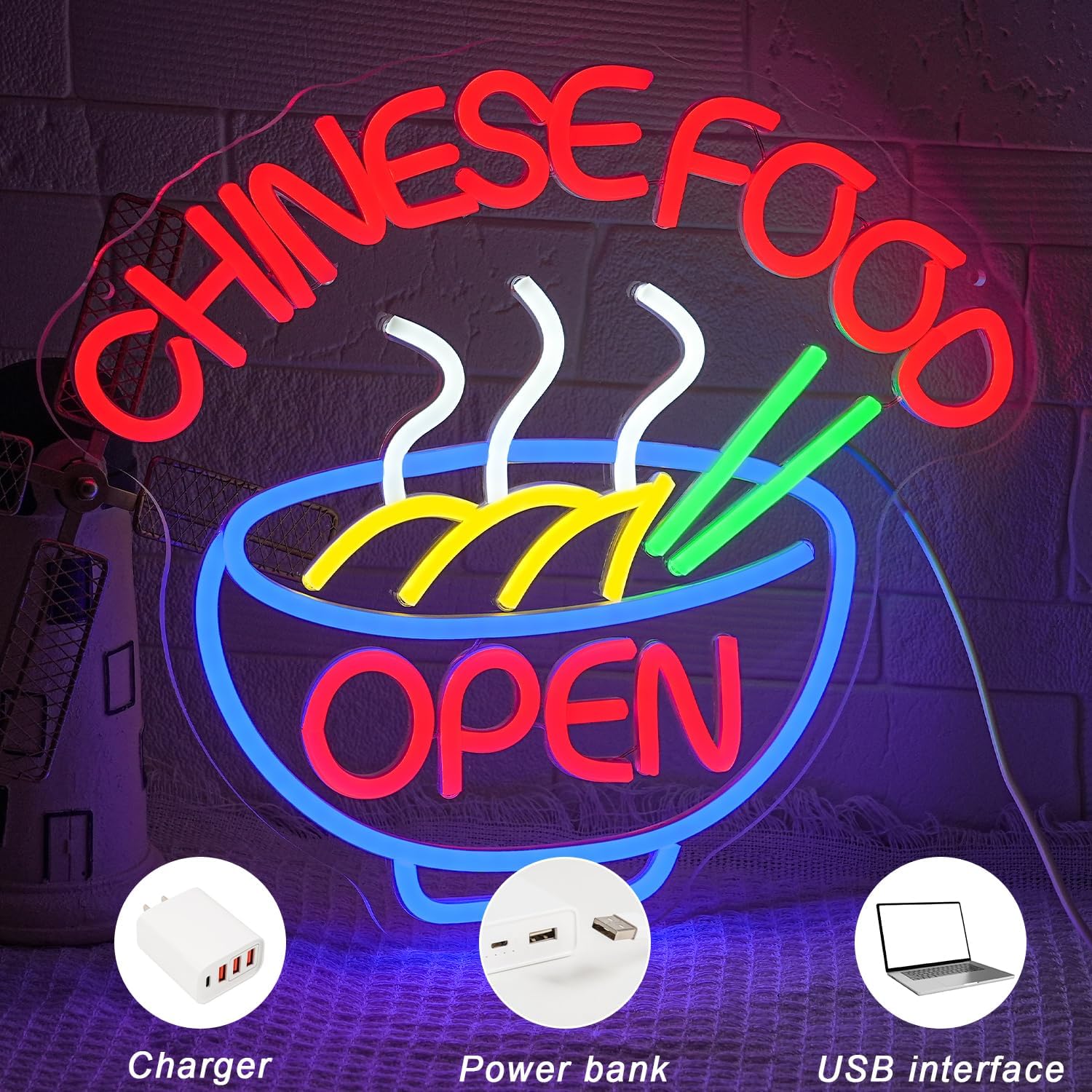 CHINESE FOOD Neon Sign Ramen N – Commercial Kitchen Store recenzja i cena
