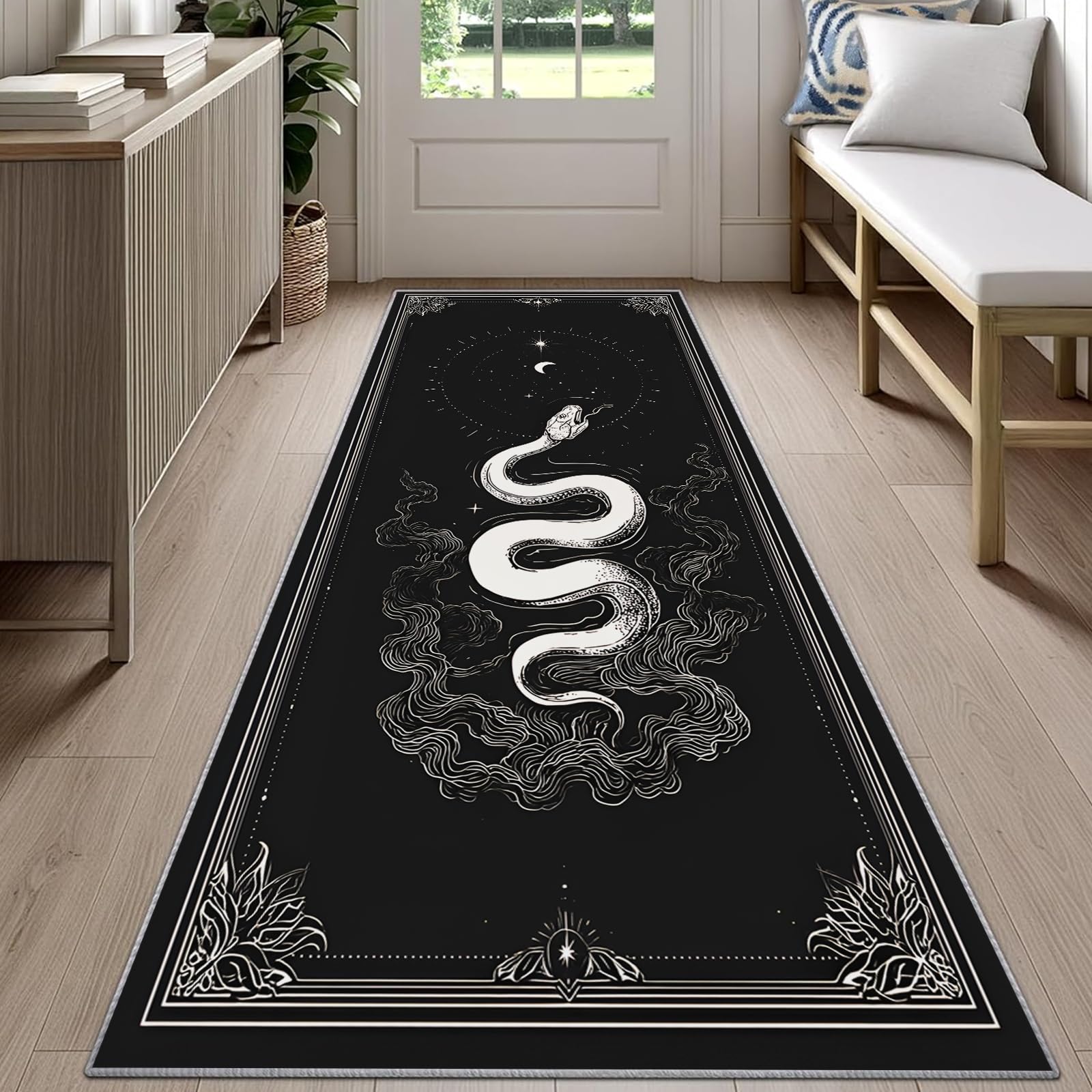 Gothic Snake Runner Rug Black  – Commercial Kitchen Background recenzja i cena