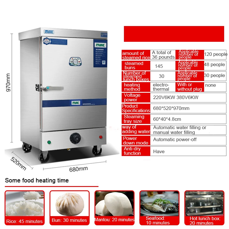 Cabinet Electric steamer high  – Commercial Steamer Cabinet recenzja i cena