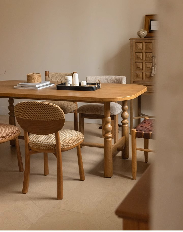Nordic Vintage Oak Dining Tabl – Commercial Kitchen Set recenzja i cena