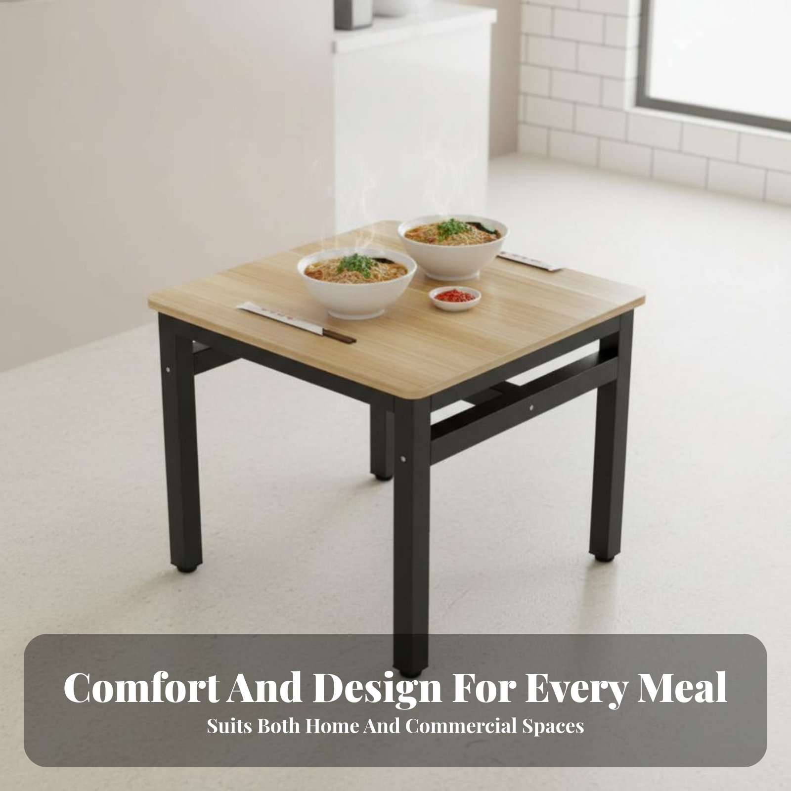 Square Table with 4 Chairs Eas – Commercial Kitchen Set recenzja i cena