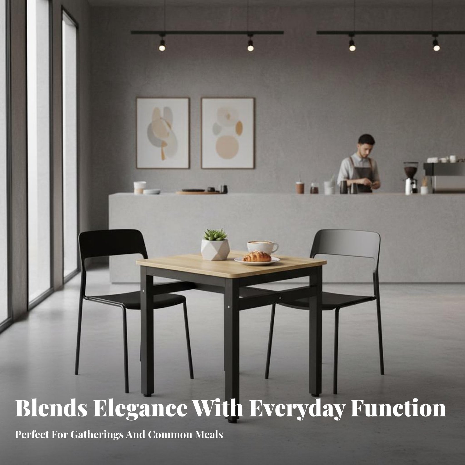 Square Table with 4 Chairs Eas – Commercial Kitchen Set recenzja i cena