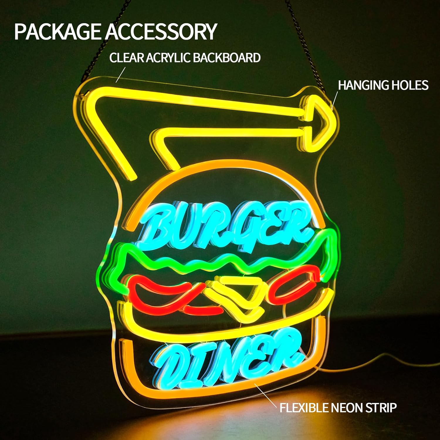 Burger Neon Sign Bussiness Art – Commercial Kitchen Store recenzja i cena