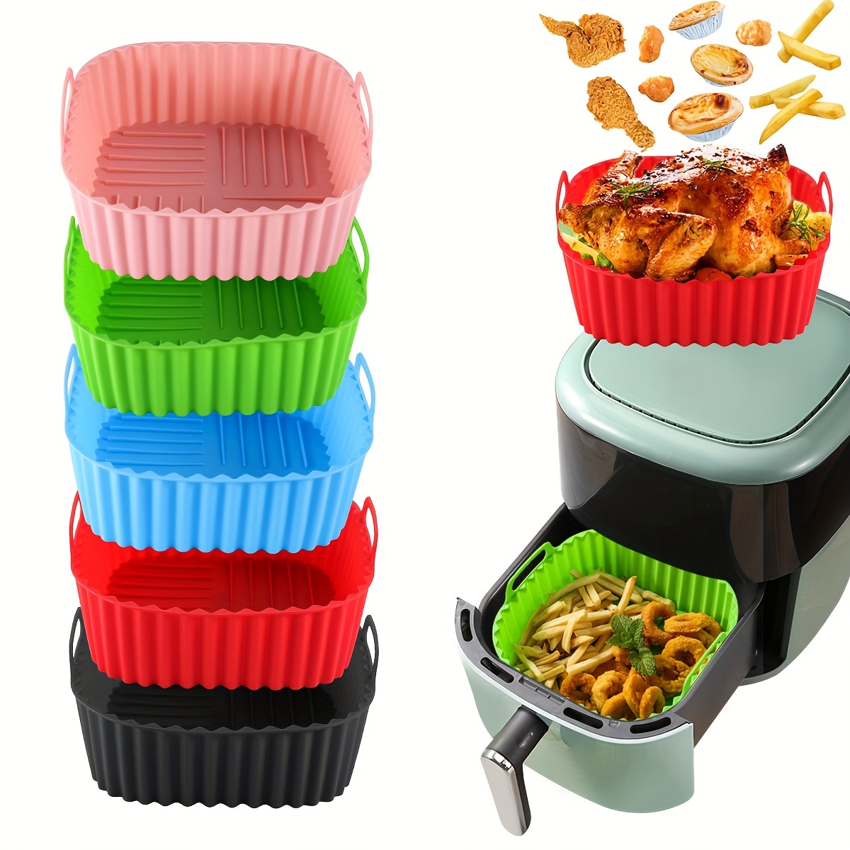 1 square silicone air fryer li – Commercial Kitchen Pots And Pans recenzja i cena