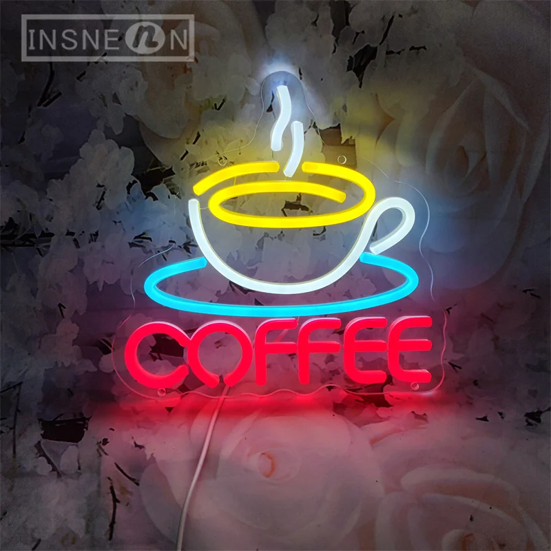 Coffee Cup Designed Neon Sign  – Commercial Kitchen Walls recenzja i cena