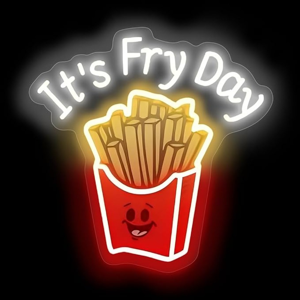 French Fries Neon Light,It's F – Commercial Kitchen Walls recenzja i cena