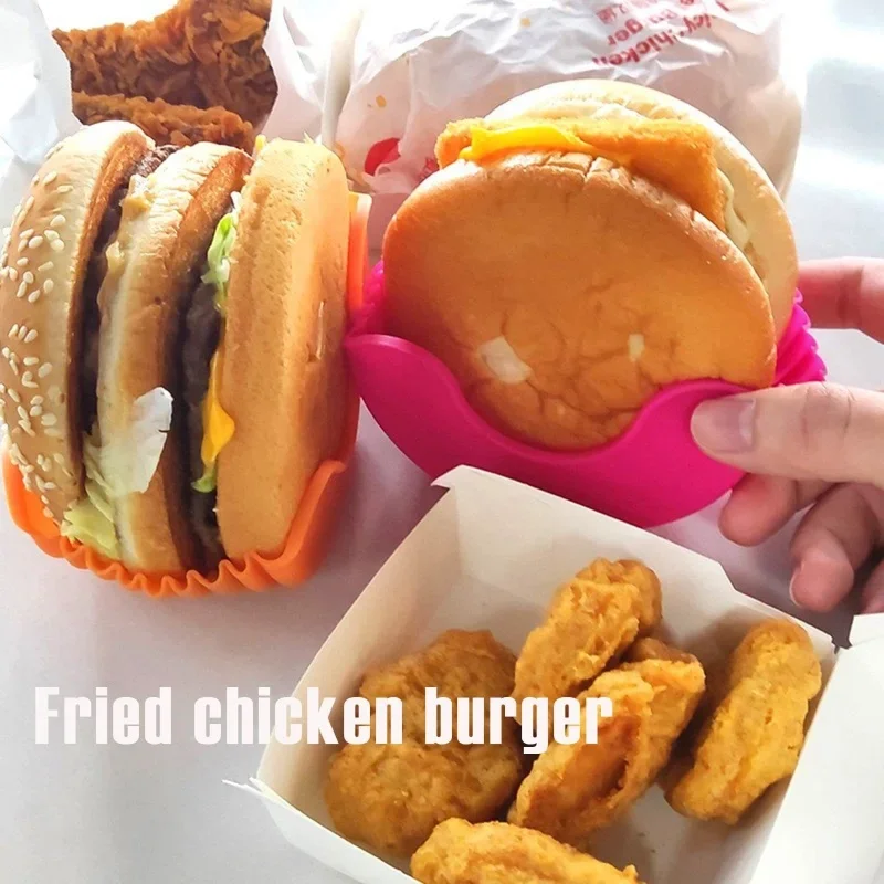 1/4pcs Silicone Burger Tray Re – Commercial Kitchen Utensil Holder recenzja i cena