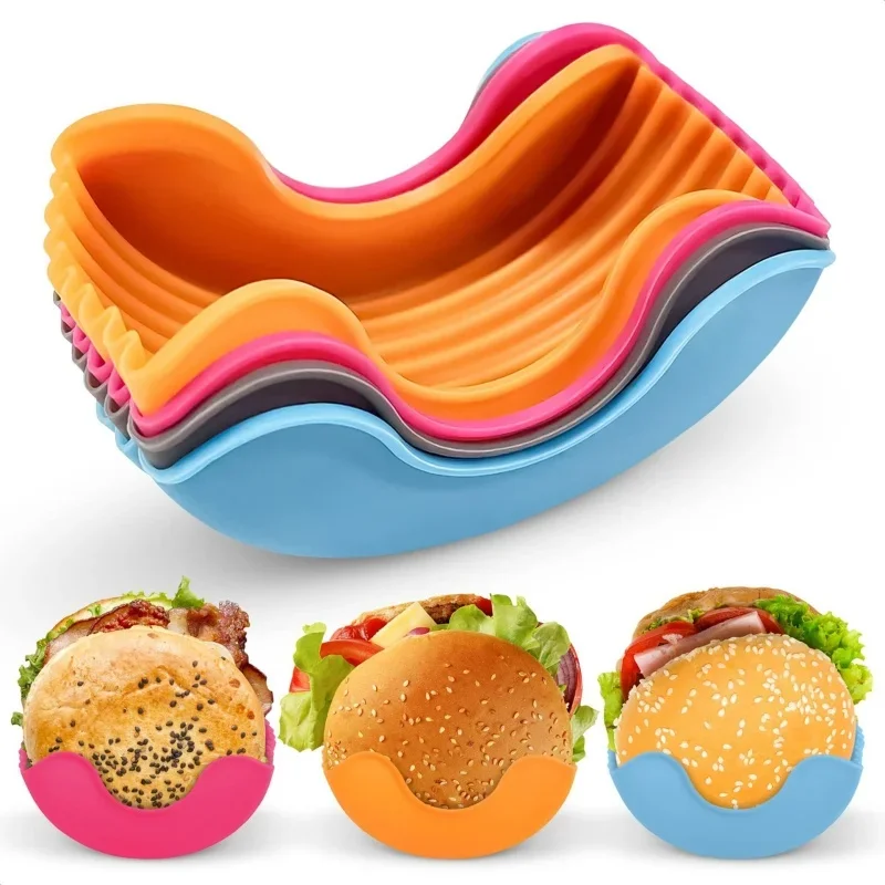 1/4pcs Silicone Burger Tray Re – Commercial Kitchen Utensil Holder recenzja i cena