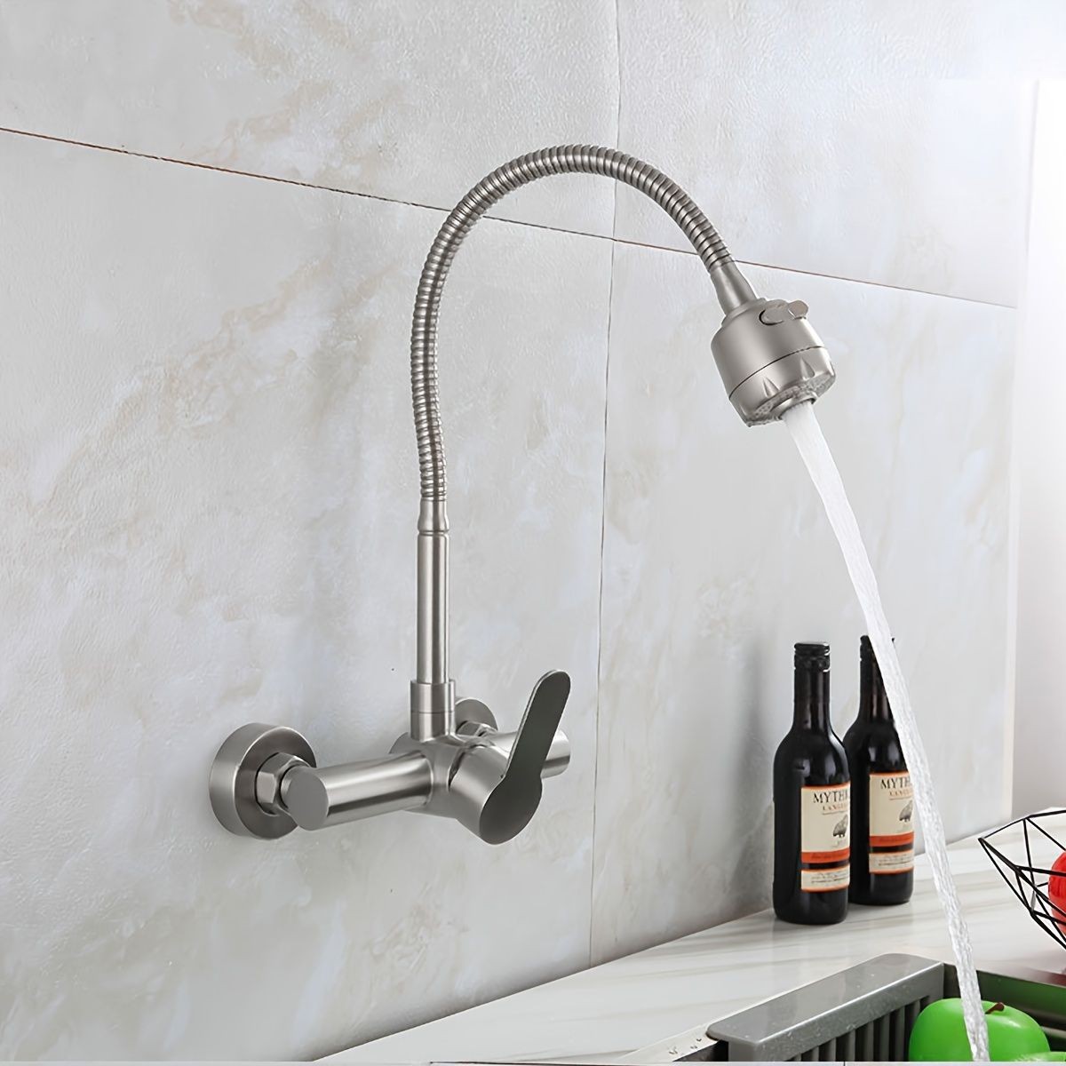 Wall-Mounted Kitchen Faucet, S – Commercial Kitchen Walls recenzja i cena