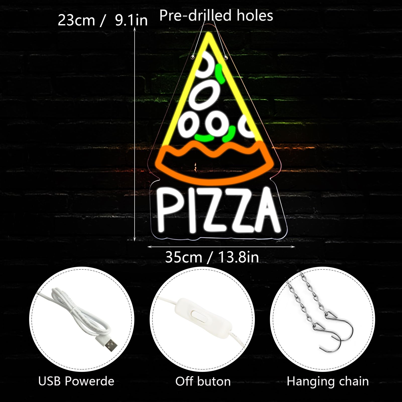 Pizza Neon Sign for Pizzeria B – Commercial Kitchen Store recenzja i cena