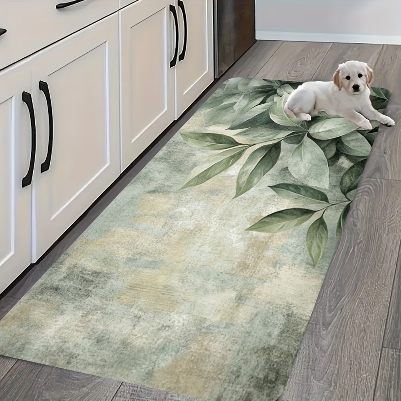 Green Leaf Plant Pattern Kitch – Commercial Kitchen Background recenzja i cena