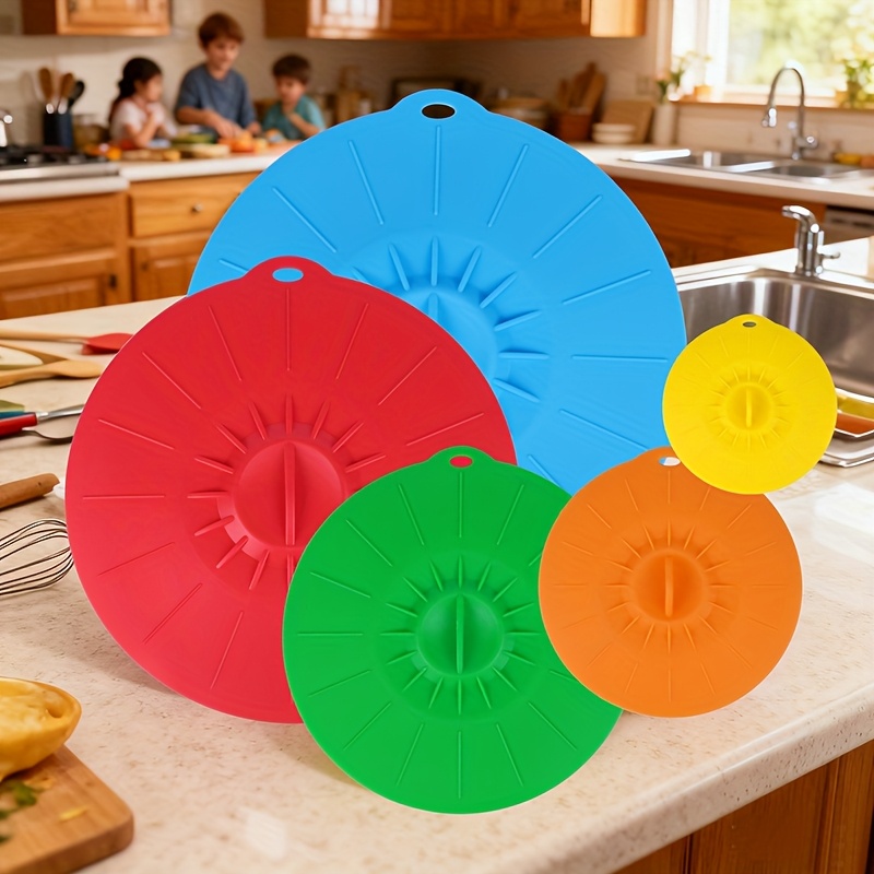 5-Piece Silicone Lids, Heat-Re – Commercial Kitchen Pots And Pans recenzja i cena