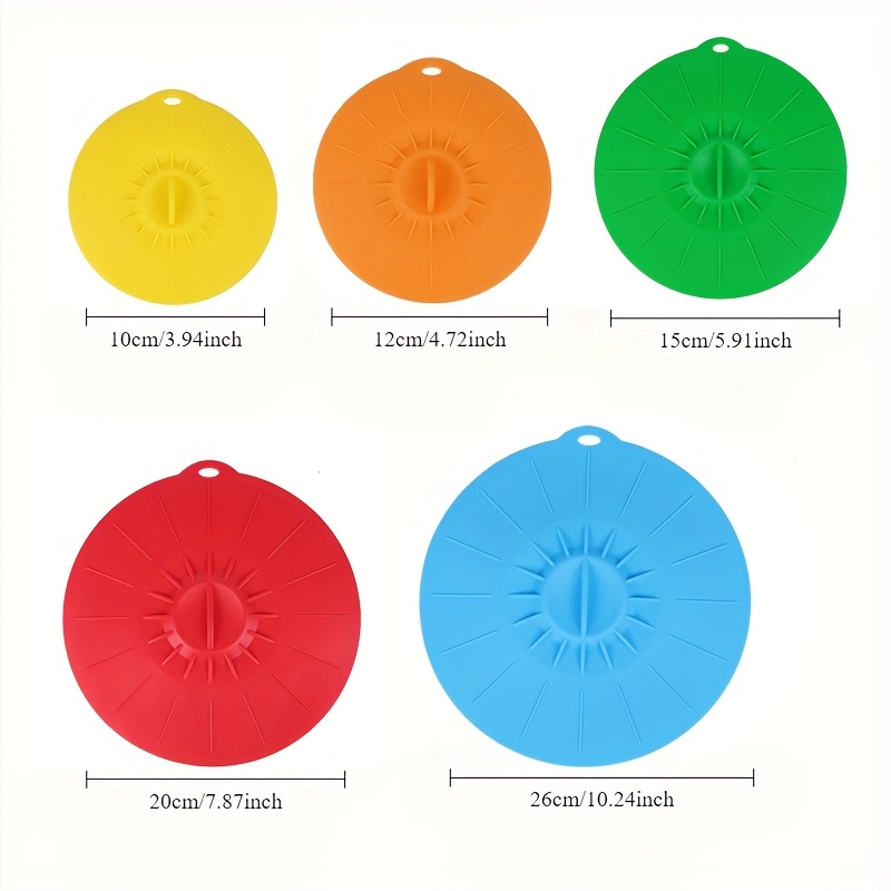 5-Piece Silicone Lids, Heat-Re – Commercial Kitchen Pots And Pans recenzja i cena