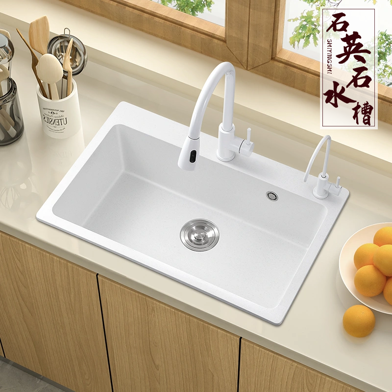 Quartz Stone White Sink Large  – Commercial Kitchen Set recenzja i cena