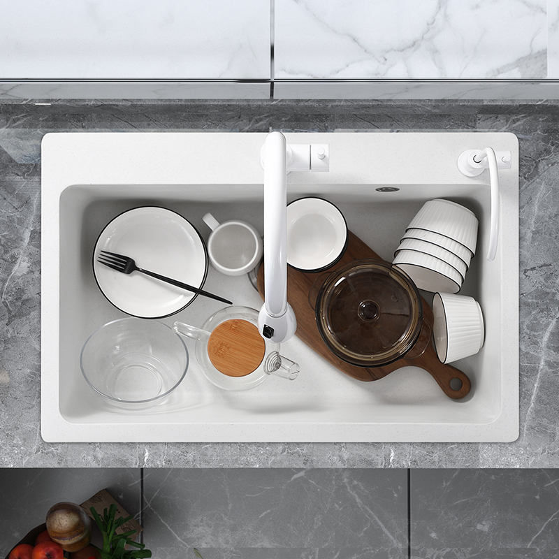 Quartz Stone White Sink Large  – Commercial Kitchen Set recenzja i cena