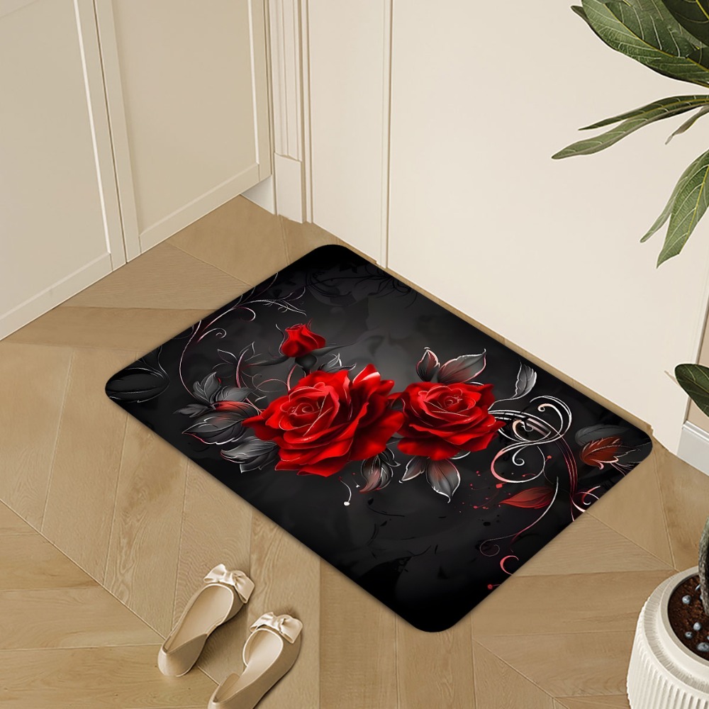 Red Rose Black Background Kitc – Commercial Kitchen Background recenzja i cena