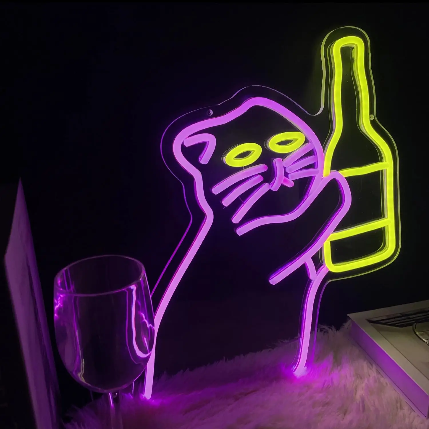Cat Bottle Neon Sign for Funny – Commercial Kitchen Store recenzja i cena